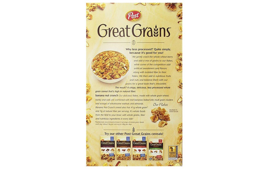 Post Great Grains Banana Nut Crunch   Box  439 grams